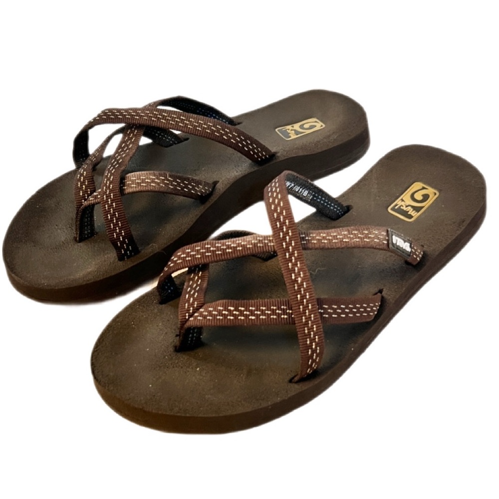 Teva Brown Olowahu Mush Strappy Sandals 7